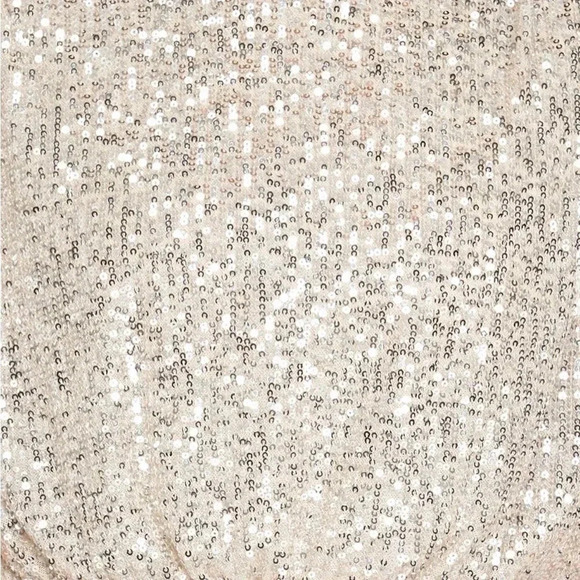 She and Sky dress New Arrival Sequin Shoulder Padded Rushed Dress - Picture 6 of 9